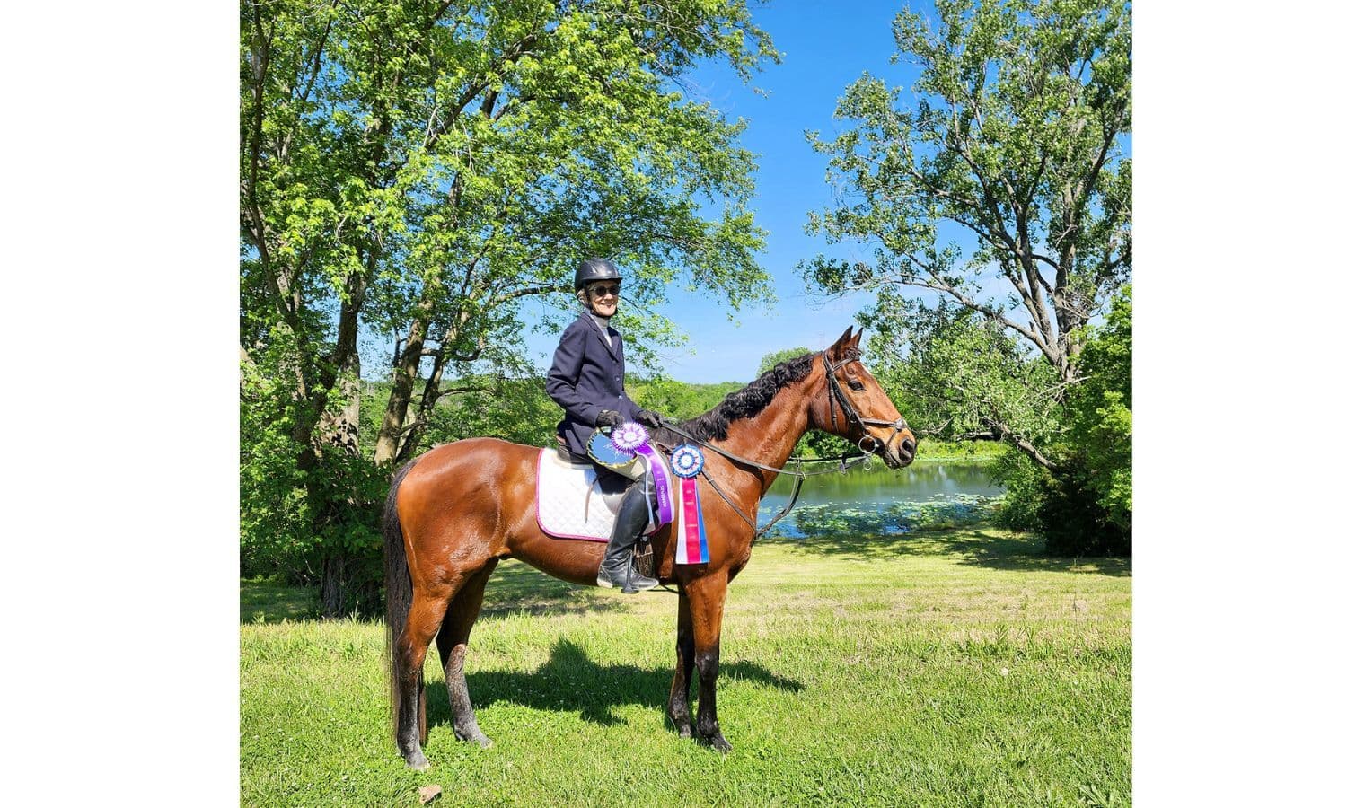 Pop the Champagne: Debbie Lark Lemberger and Yoshi Complete Century Ride