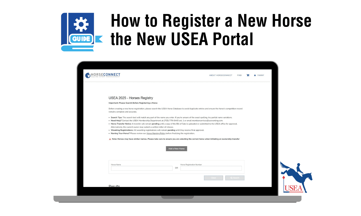 How to Register a New Horse through the New USEA Portal