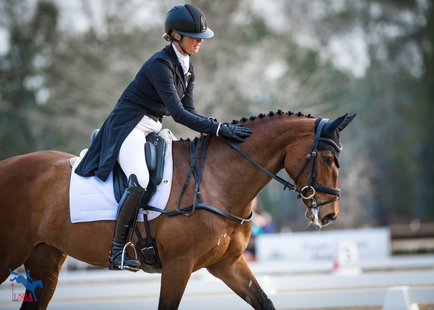 Fresh off a win at the Bouckaert International CCI4*-S on HSH Double Sixteen, Caroline Pamukcu rode two horses in the CCI4*-S, including She's The One. USEA/Lindsay Berreth photo