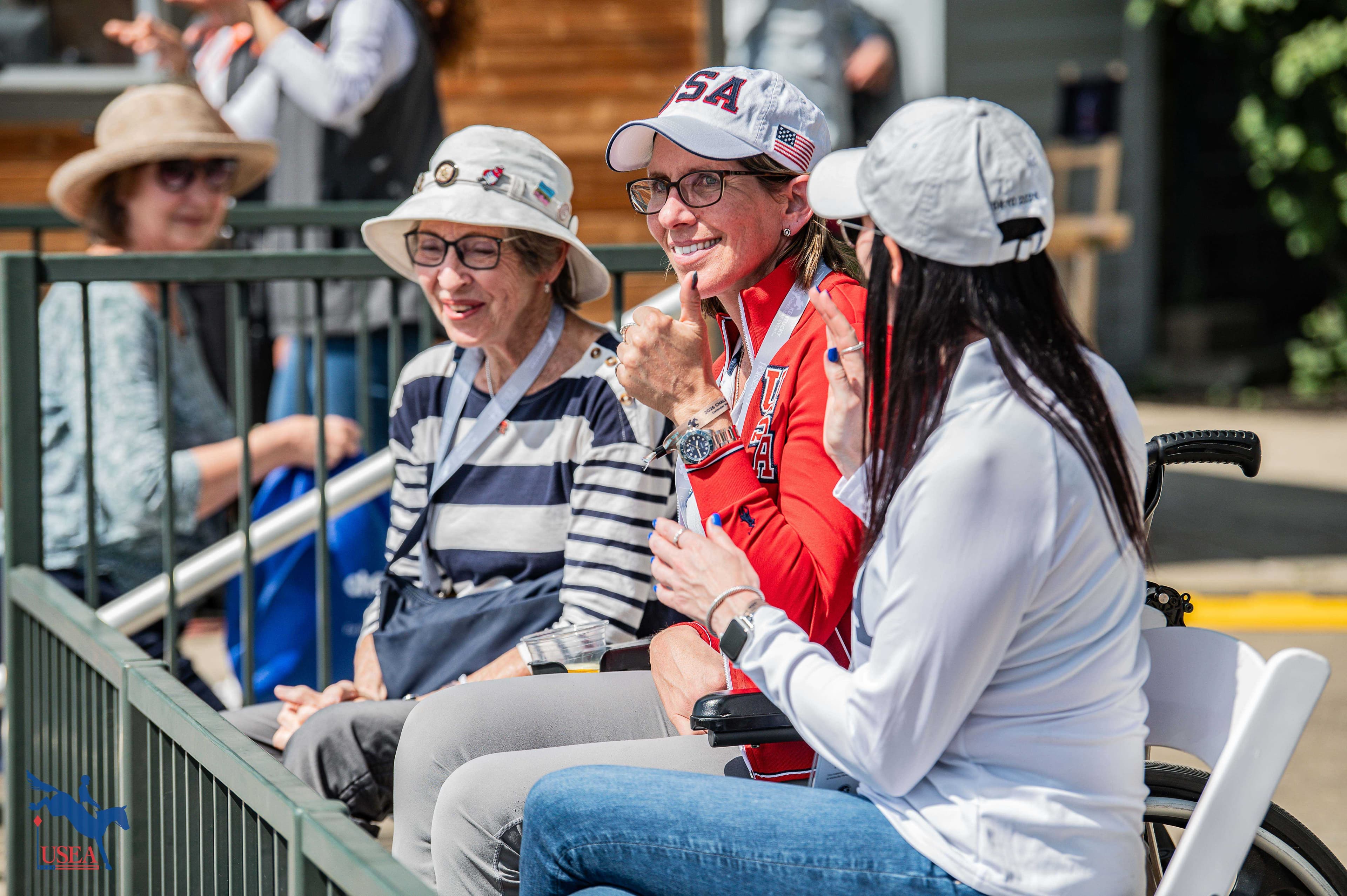 Liz Halliday made an appearance to watch her Cooley Nutcracker perform his test with Boyd Martin in the tack. USEA/Meagan DeLisle photo