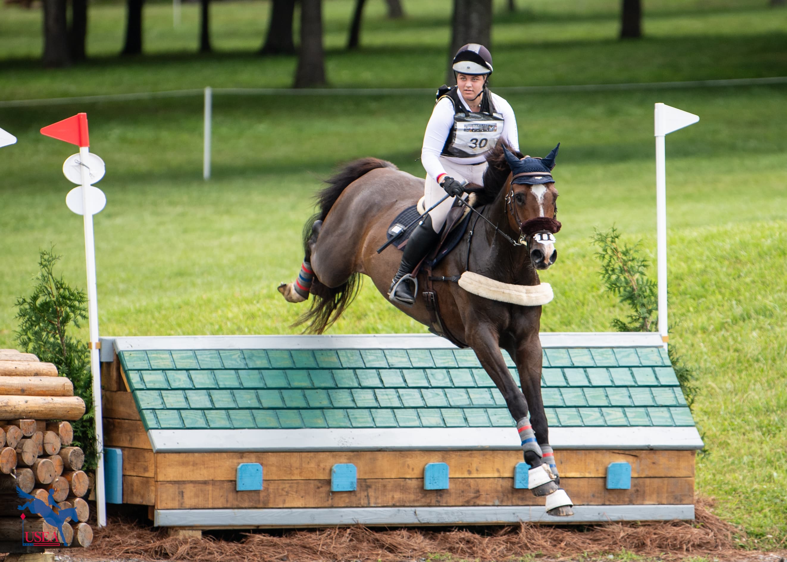 Luciana Hackett and As Good As Cash are in bronze position in the CCI3U25*-S. USEA/Lindsay Berreth photo