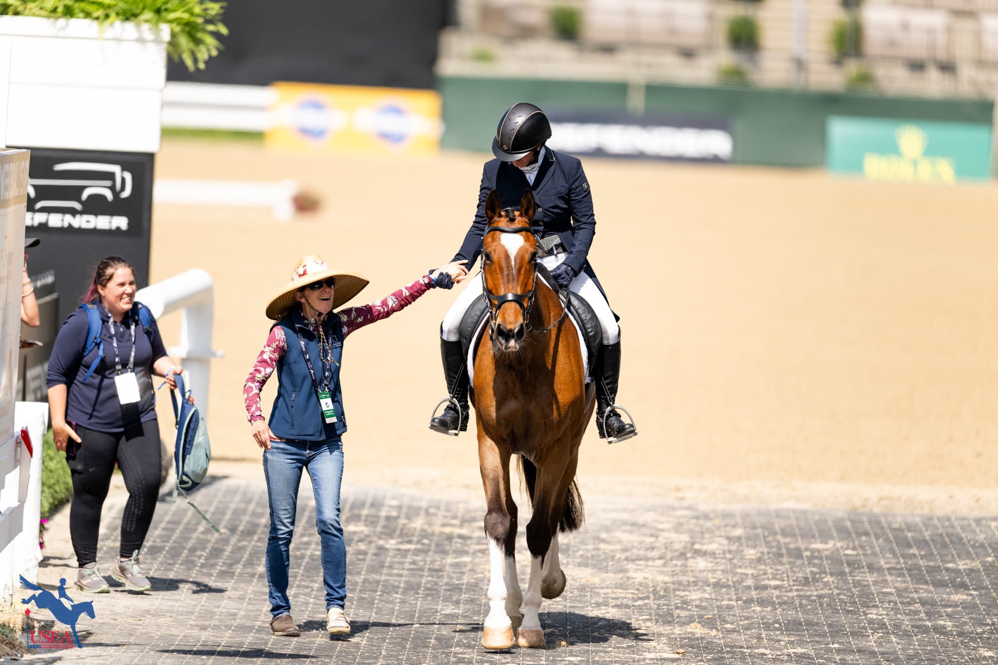 Kristi Foresman celebrates after her ride. USEA/Atalya Boytner photo