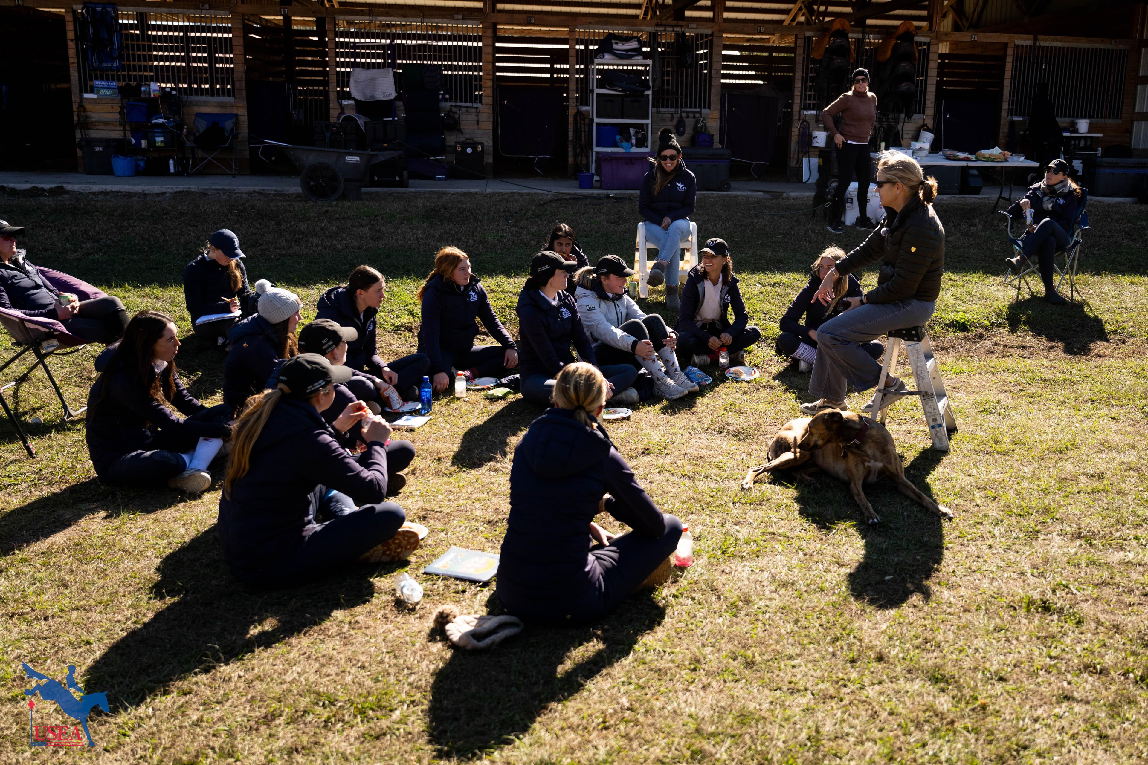 Max Corcoran gave a lecture. USEA/Atalya Boytner photo