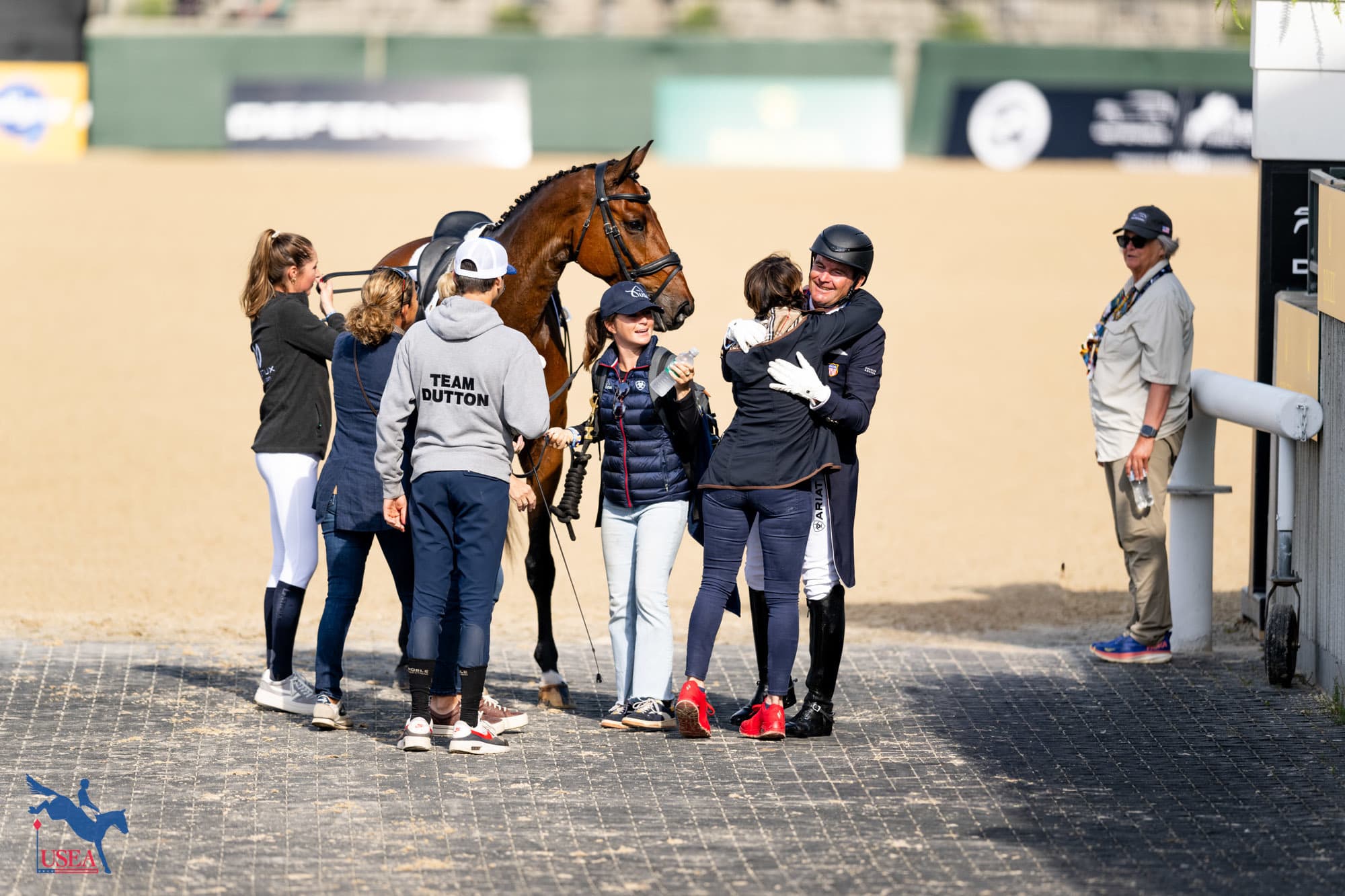 Big hugs for Phillip Dutton. USEA/Atalya Boytner photo