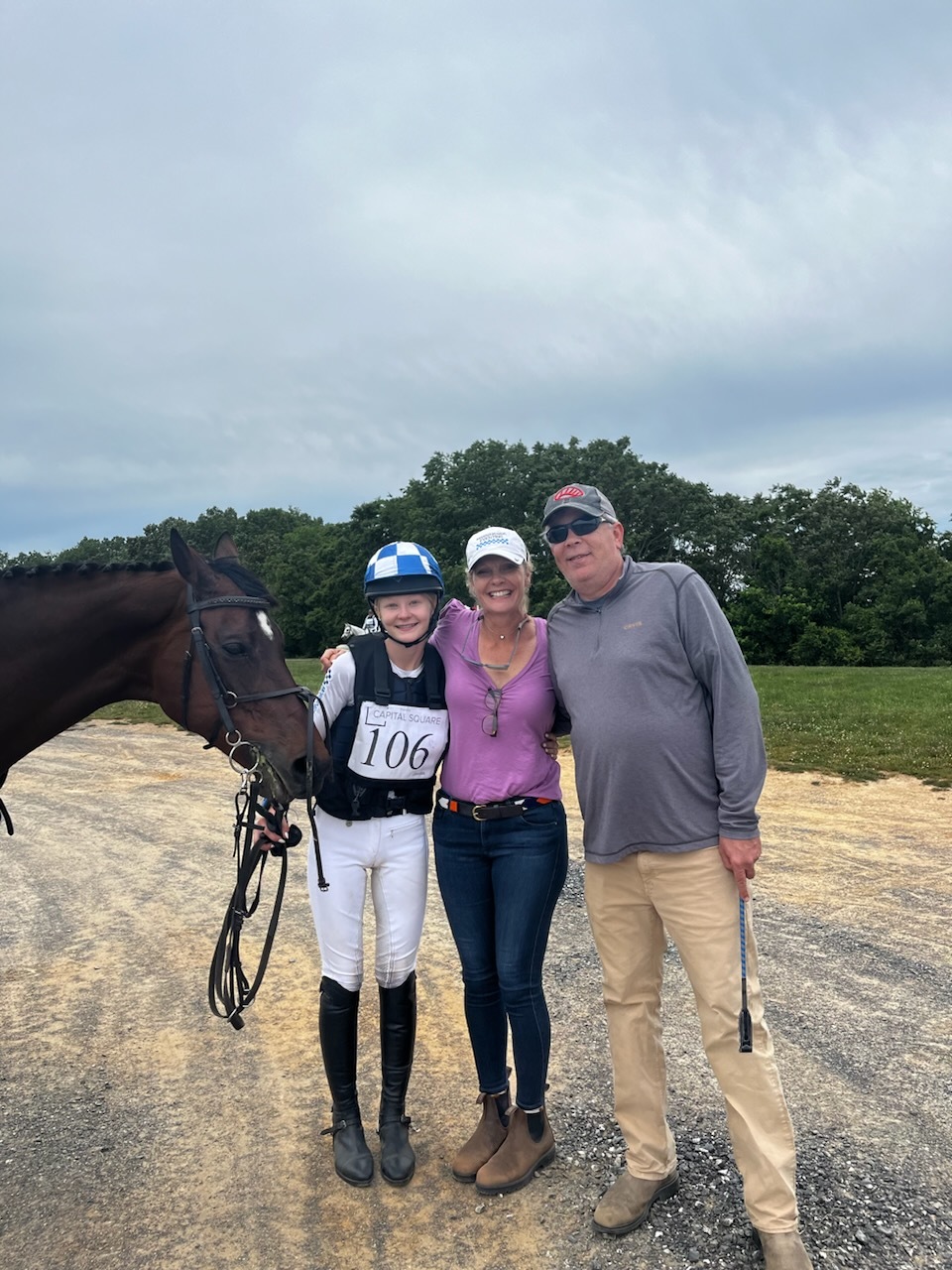 Allen's parents, Lauren and Bill Allen, have been hugely supportive of her competitive pursuits. Photo courtesy of Claire Allen