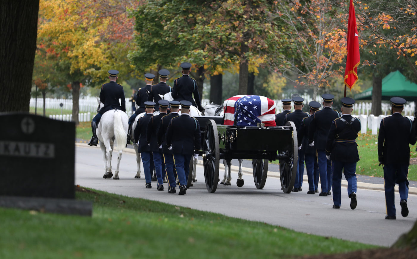 The caisson was escorted by the Old Guard Regiment. Ricky Gibson/Dogwood Productions Photo.