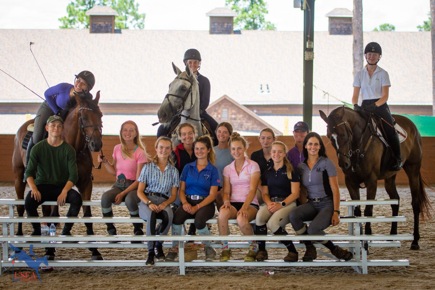 The group of participants from the EA21 Stable View Regional Clinic. USEA/ Shelby Allen photo