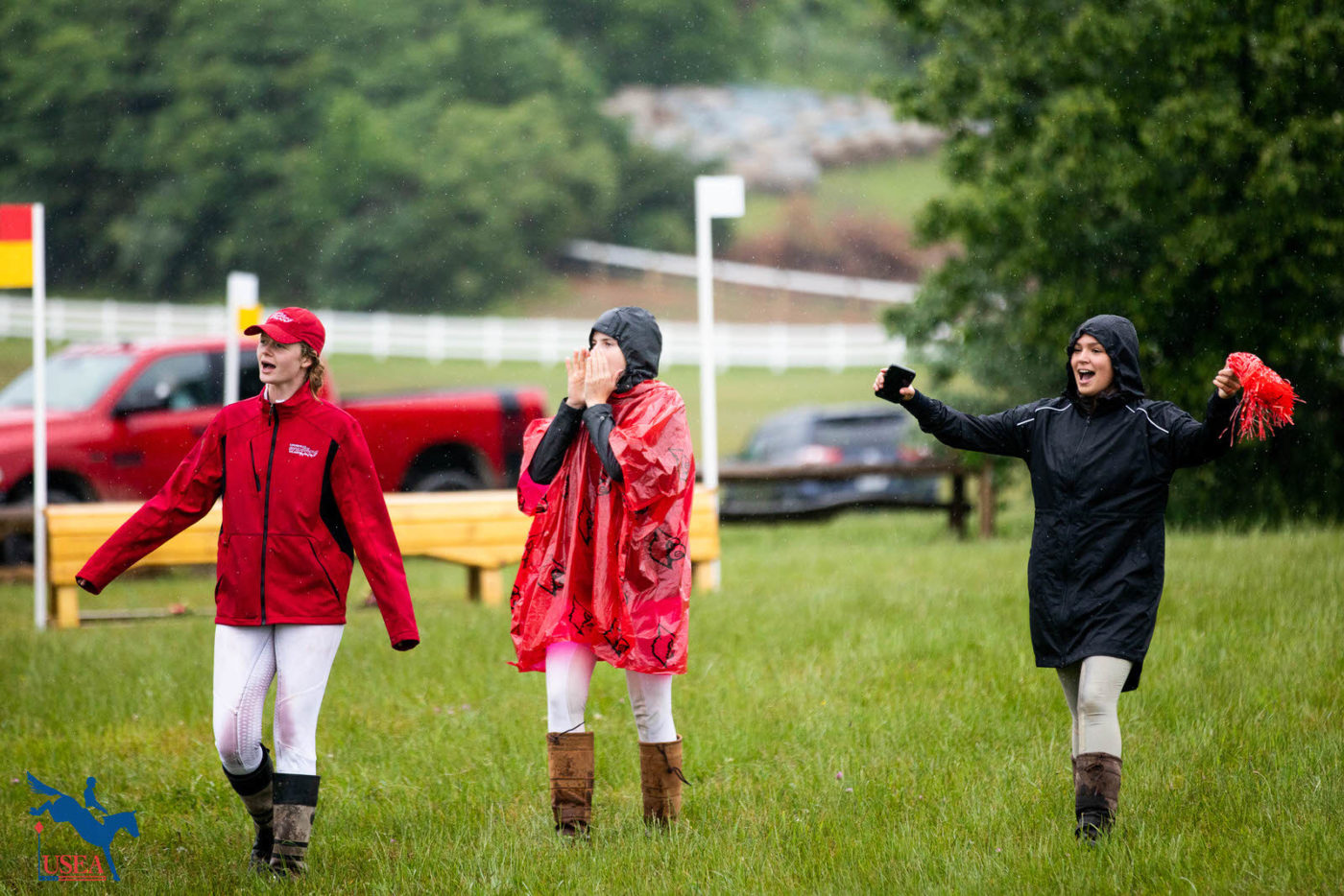 Louisville cheering loud for their riders out on cross-country. USEA/Kim Beaudoin photo