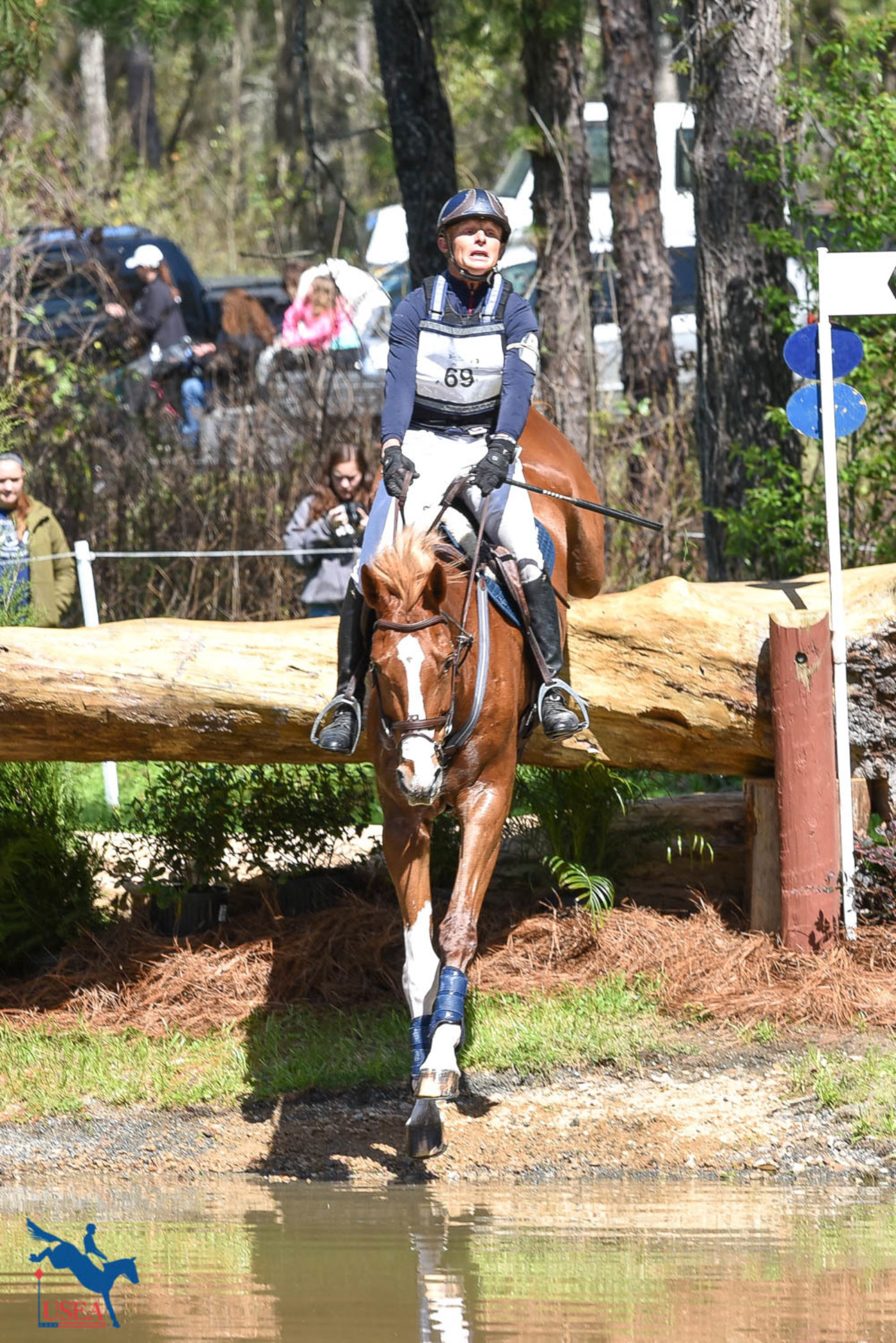 Leslie Law and Voltaire De Tre moved up to 4th place. USEA/Kate Lokey photo.