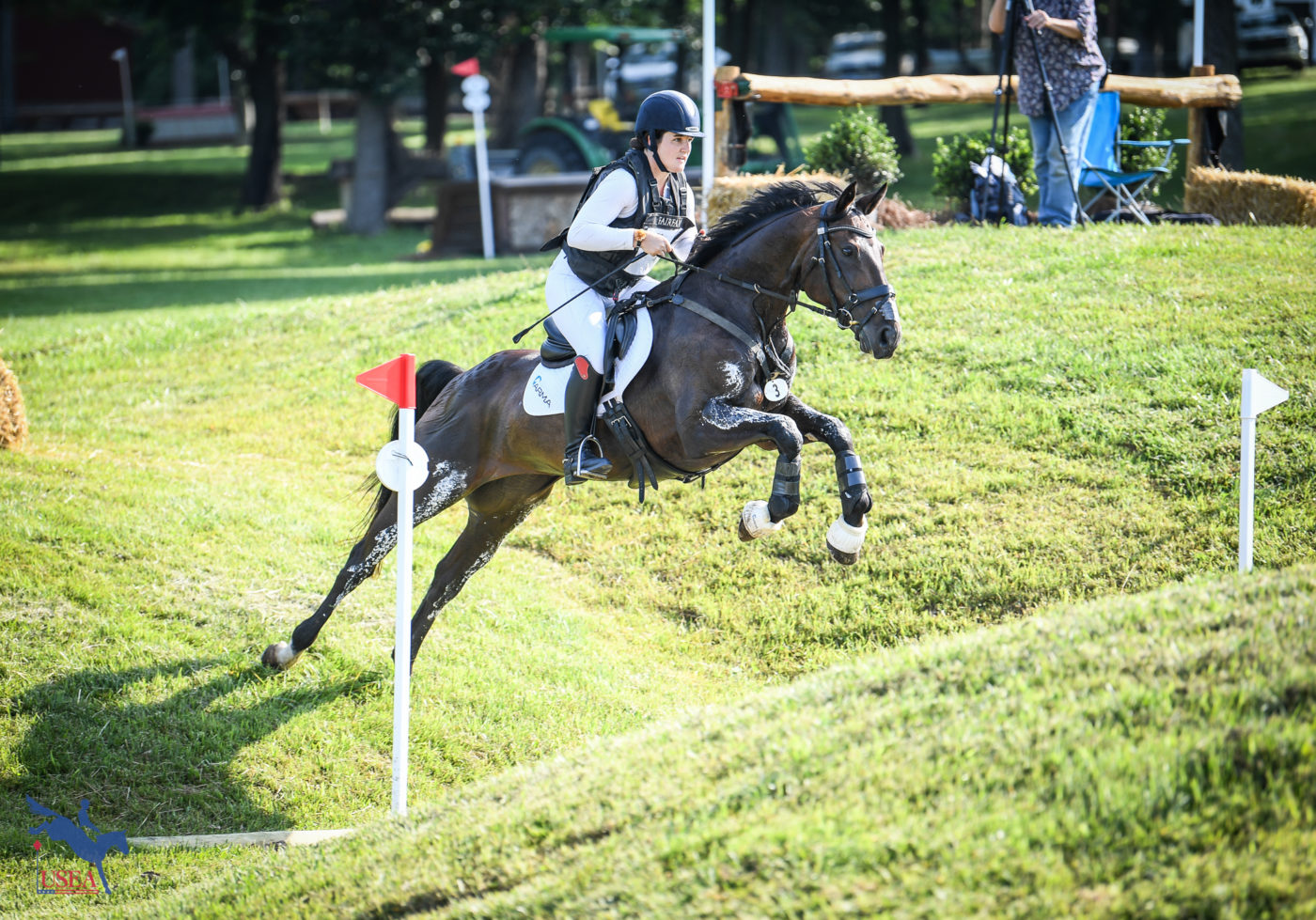Ema Klugman and RF Redfern jump the new coffin complex in the CCI4*-S. USEA/Lindsay Berreth photo