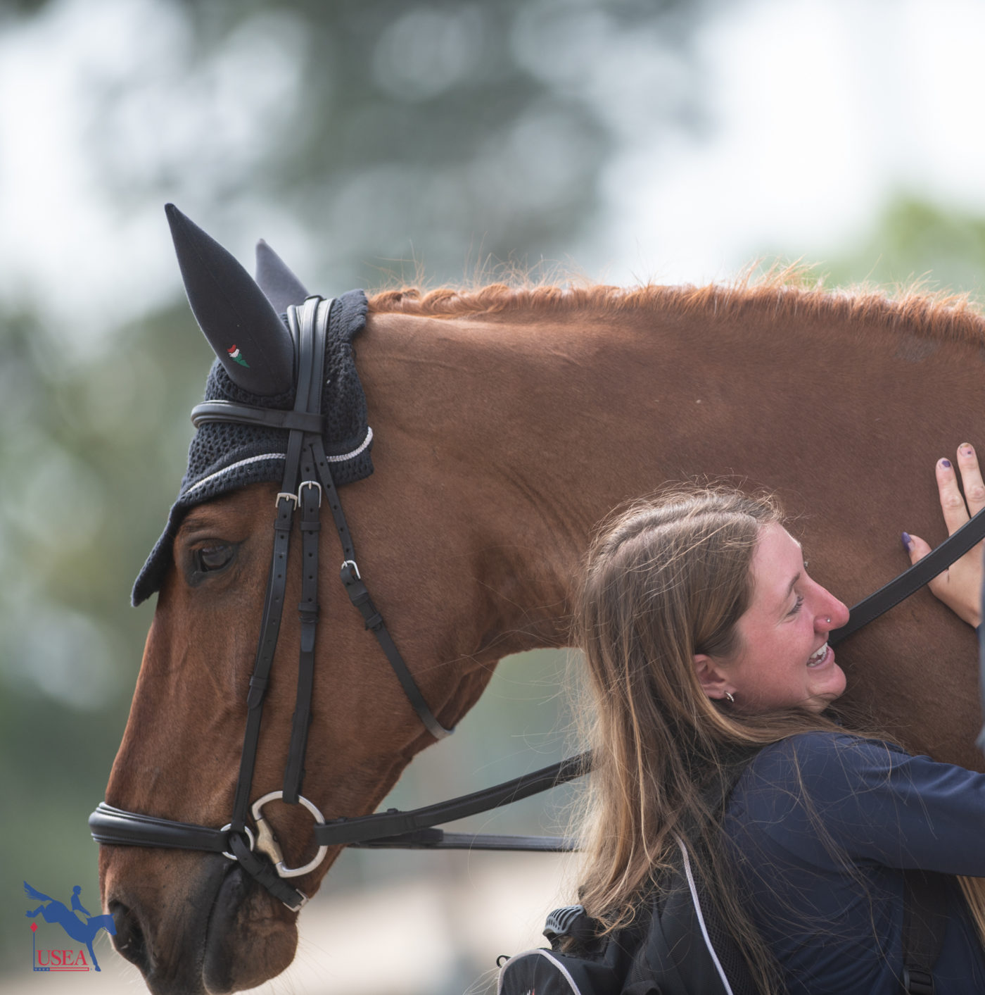 Groom Alexa Lapp gives FE Lifestyle a hug after his test with Jennie Saville.