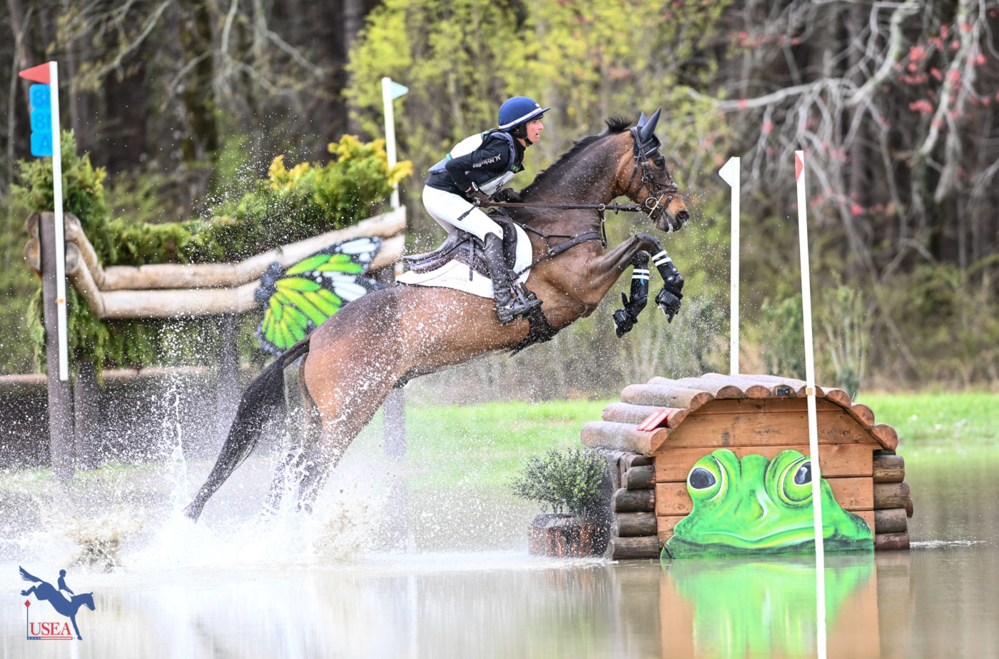 Jennie Saville and Connory took a leap in the CCI3*-S. USEA/Lindsay Berreth photo