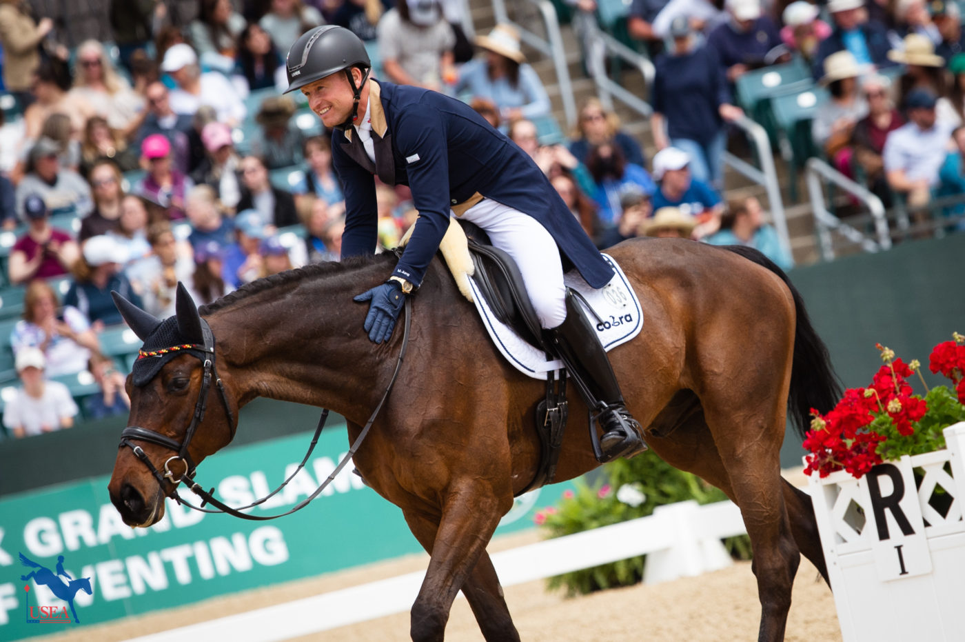 Michael Jung and FischerChipmunk FRH had the lowest dressage score in the five-star with a 20.1. USEA/ Meagan DeLisle