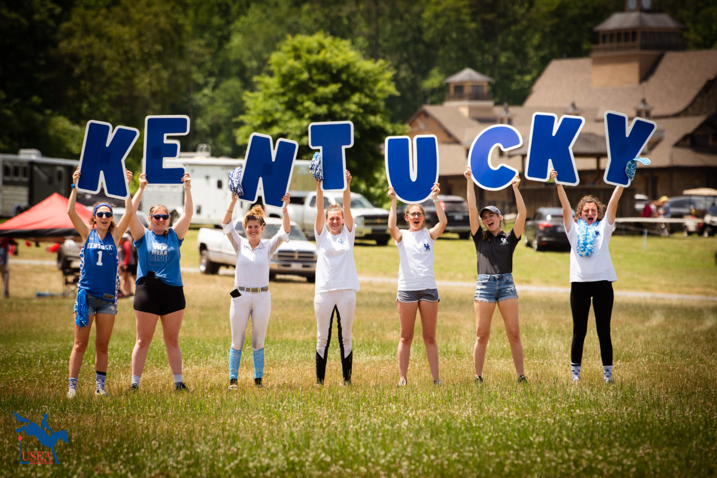 University of Kentucky cheering on their riders on cross-country. USEA/ Meagan DeLisle photo