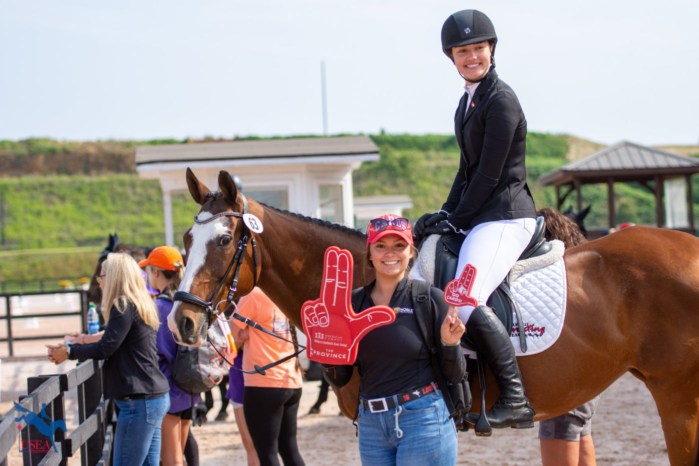 Madeline Luebbert and Palladium pose for the camera for University of Louisville. USEA/Shelby Allen photo