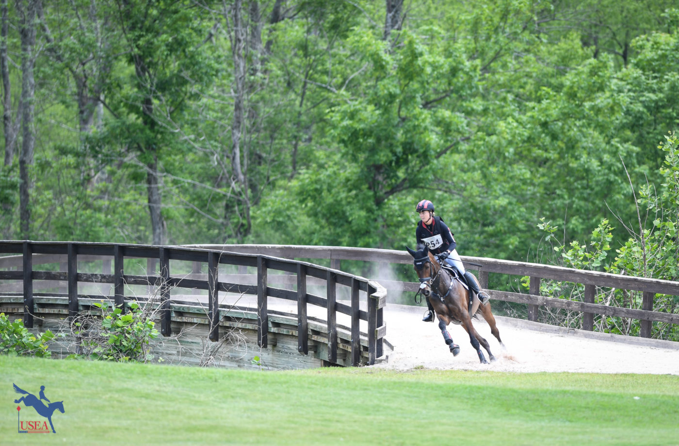 Riders had to cross two bridges over the river while on course. USEA/Lindsay Berreth photo