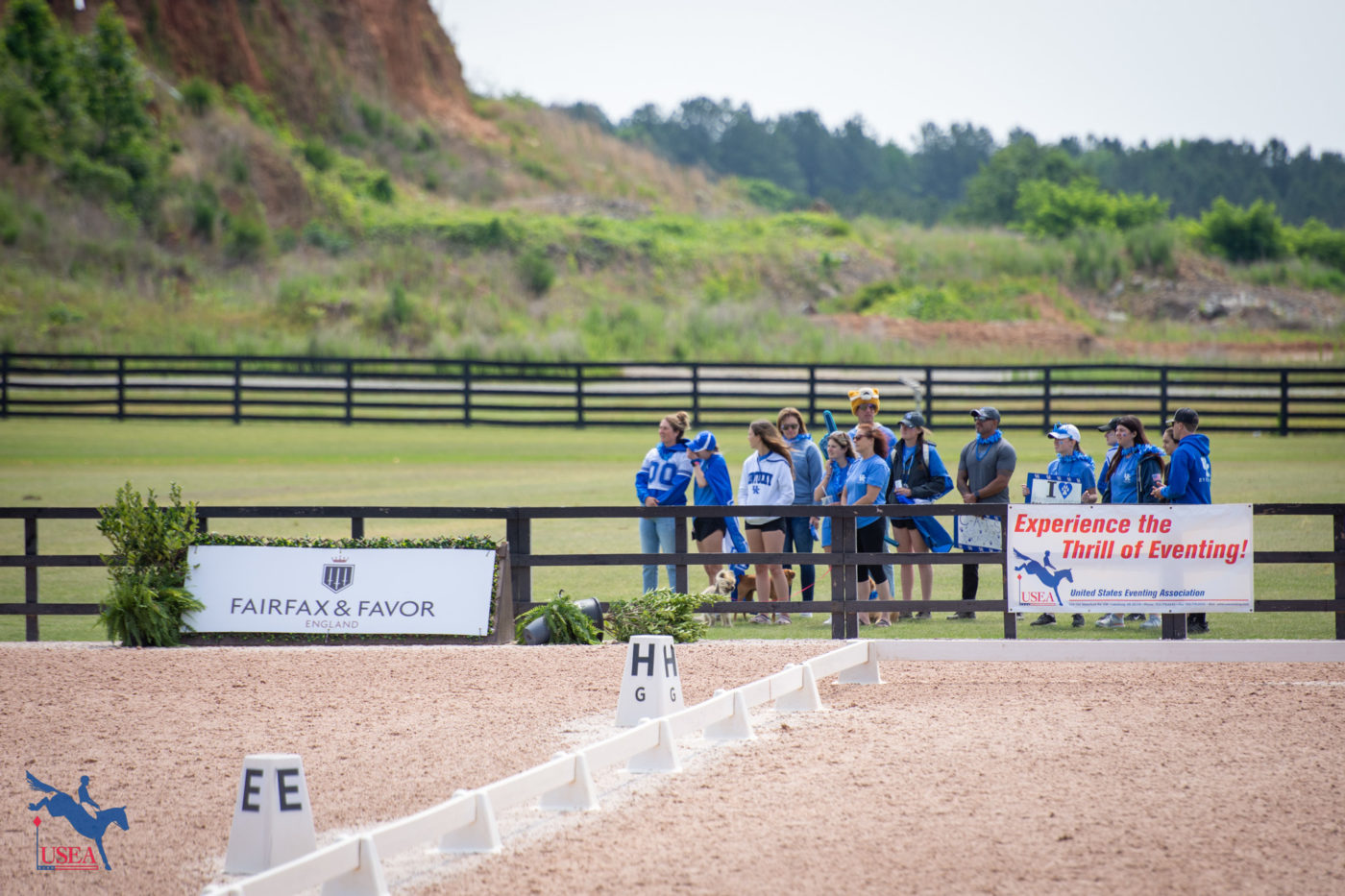University of Kentucky waiting to cheer on their team members. USEA/Shelby Allen photo