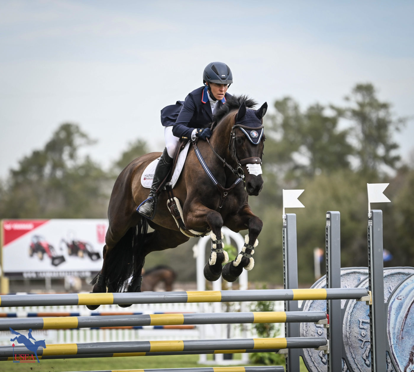 Liz Halliday-Sharp and Cooley Nutcracker are in second place in the CCI3*-S. USEA/Lindsay Berreth photo