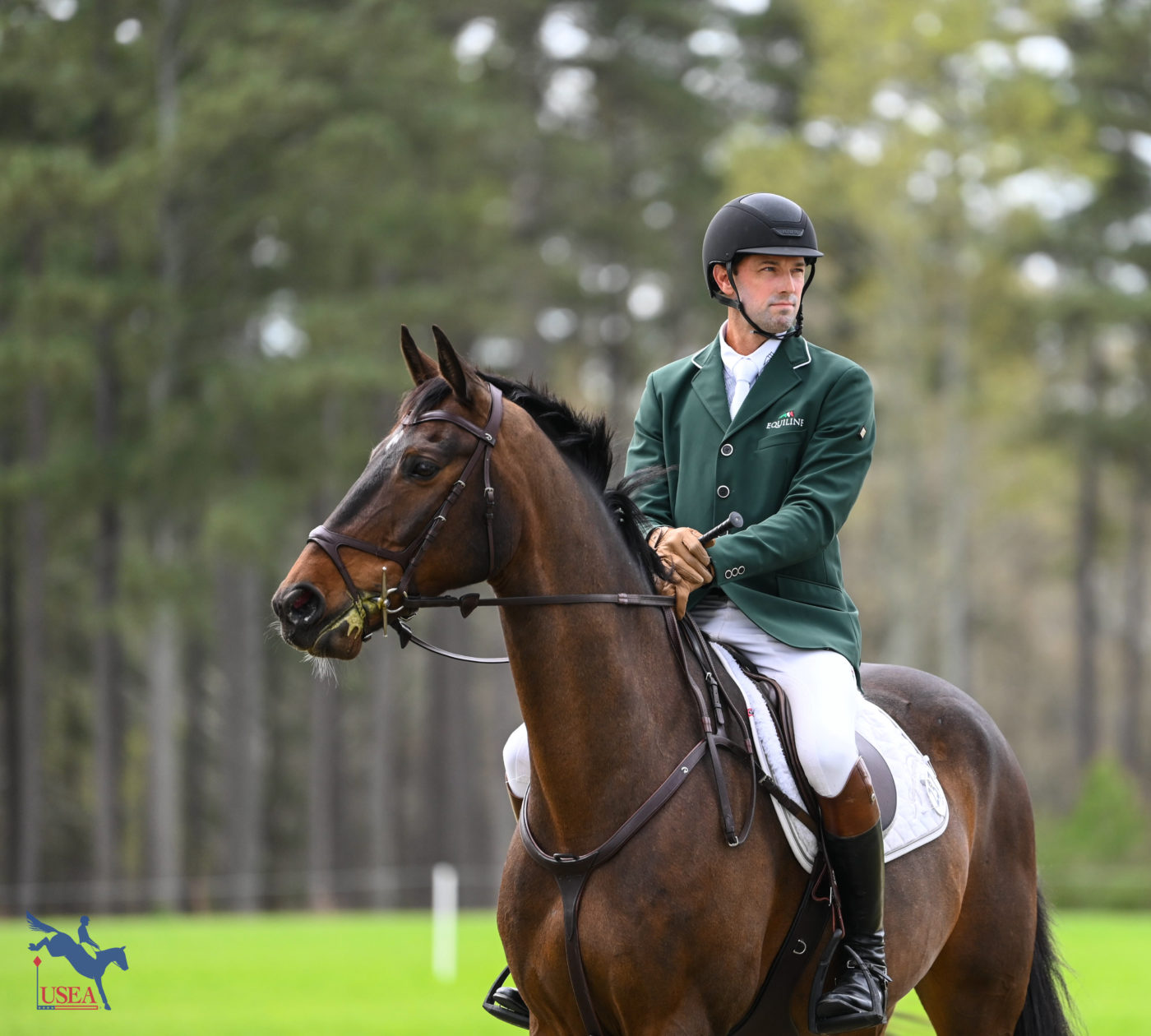 Will Coleman and CCI3*-S mount Larcot Z waited their turn. USEA/Lindsay Berreth photo