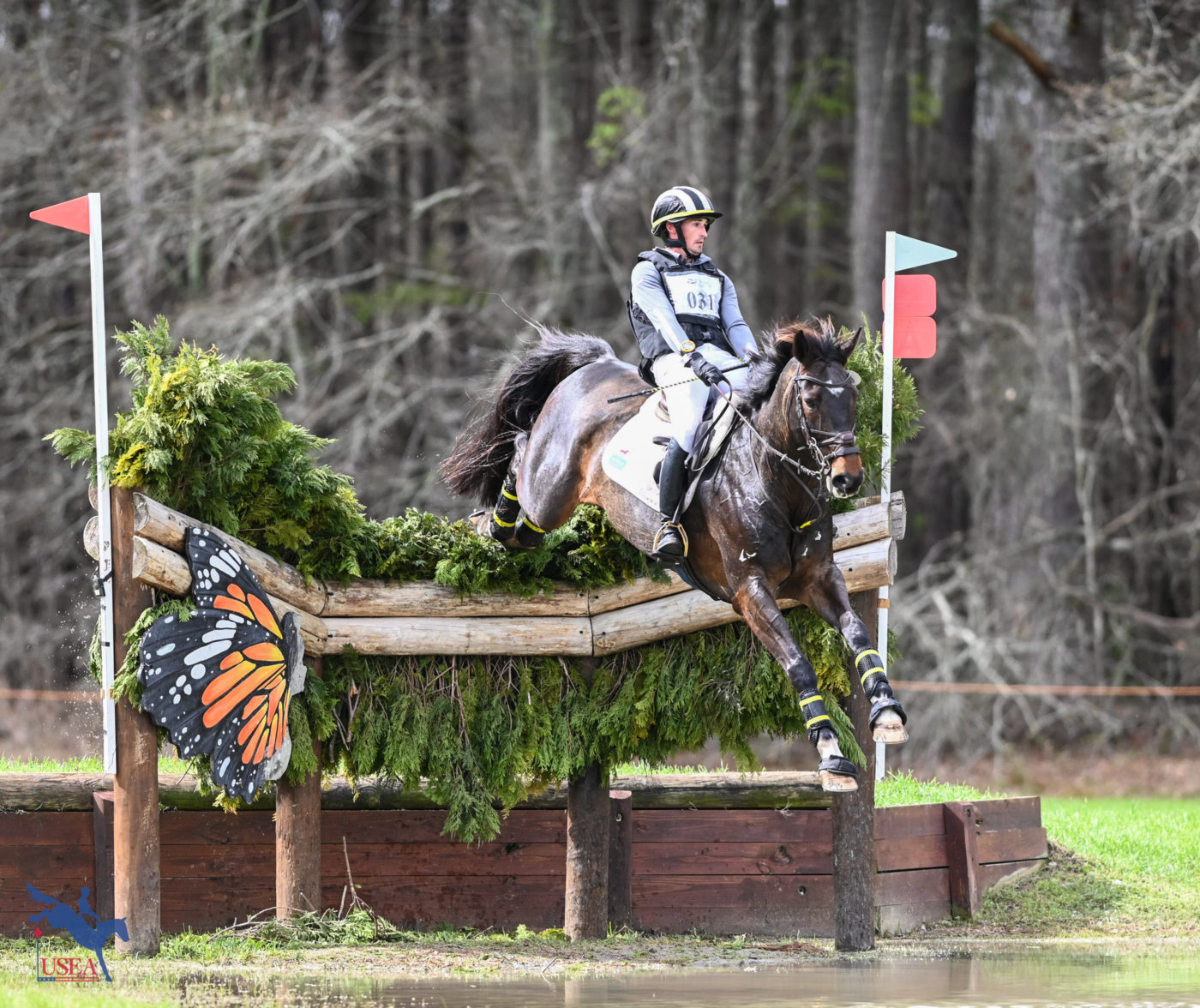 Woods Baughman and C'est La Vie 135 were caught in action in the CCI3*-S division. USEA/Lindsay Berreth photo