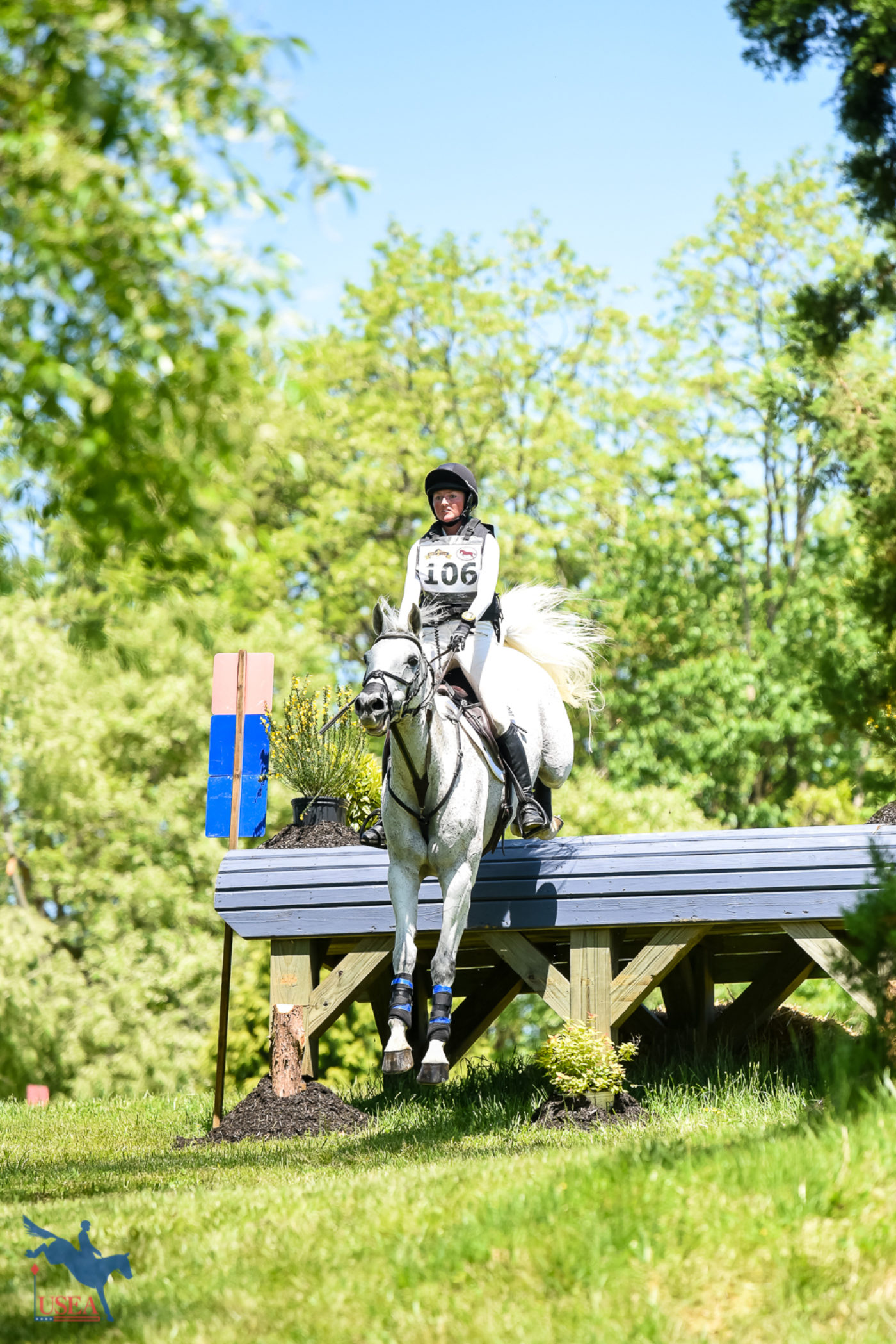 Emily Hamel and Corvett just dropping in. USEA/Jessica Duffy Photo.